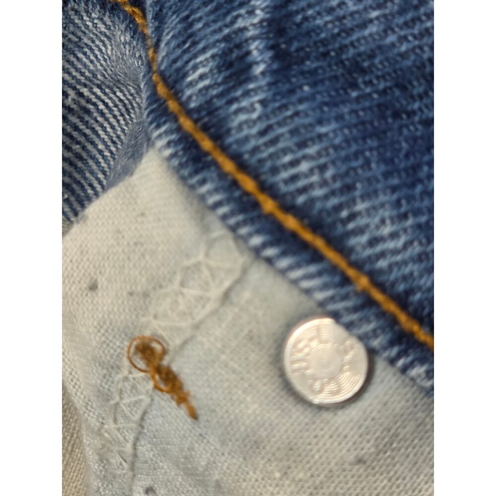 Vintage Levis 20517-0217 517 Jeans 42x30 Blue Orange Tab Bootcut USA 90s Denim - Picture 13 of 15